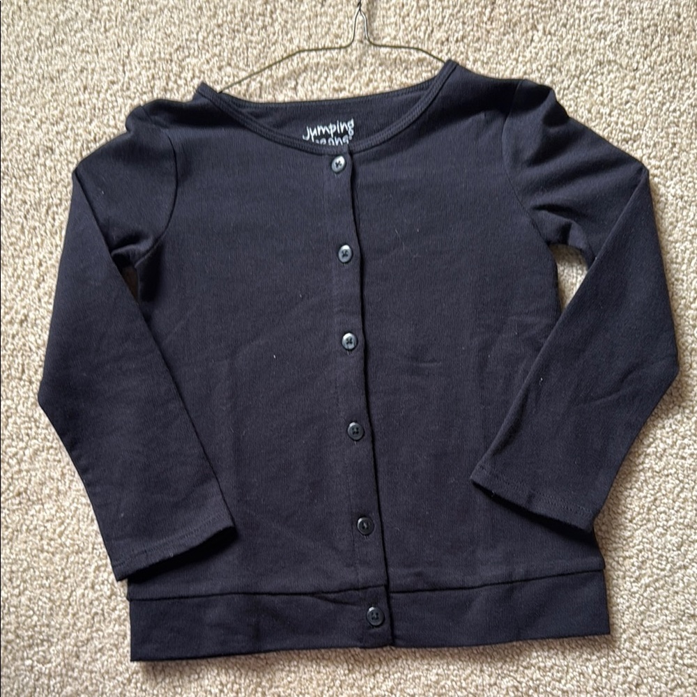 Jumping Beans Black Kids Cardigan